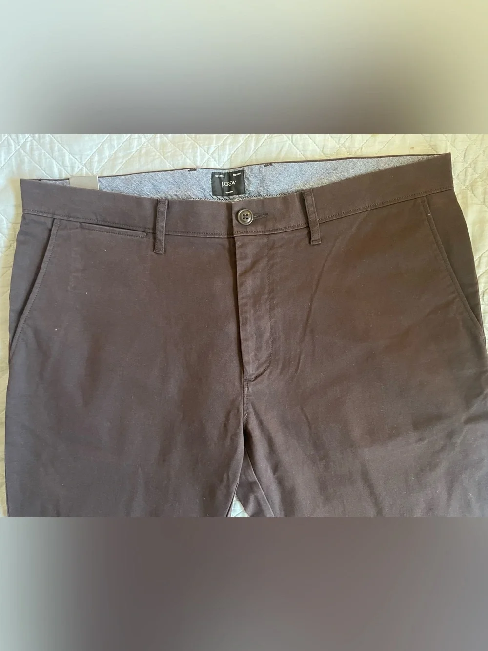 J. CREW 484 Slim-fit stretch chino pant in Inky Mocha Size 35/32 NWT $98 AR885